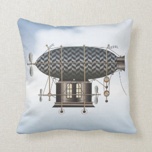 Die Luftschiff Petite Noir Steampunk-Flugmaschine Kissen
