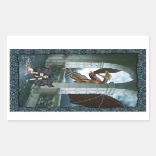 Die Lüge des Drachen Rechteckiger Aufkleber