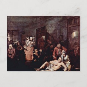 Die Lunatic Asylum " Von Hogarth William Postkarte