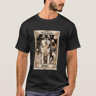 Die Lunatic Husky Tarot Card Halloween Mystic Husk T-Shirt