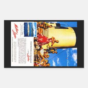 Die Lurline ist Hawaii Rechteckiger Aufkleber