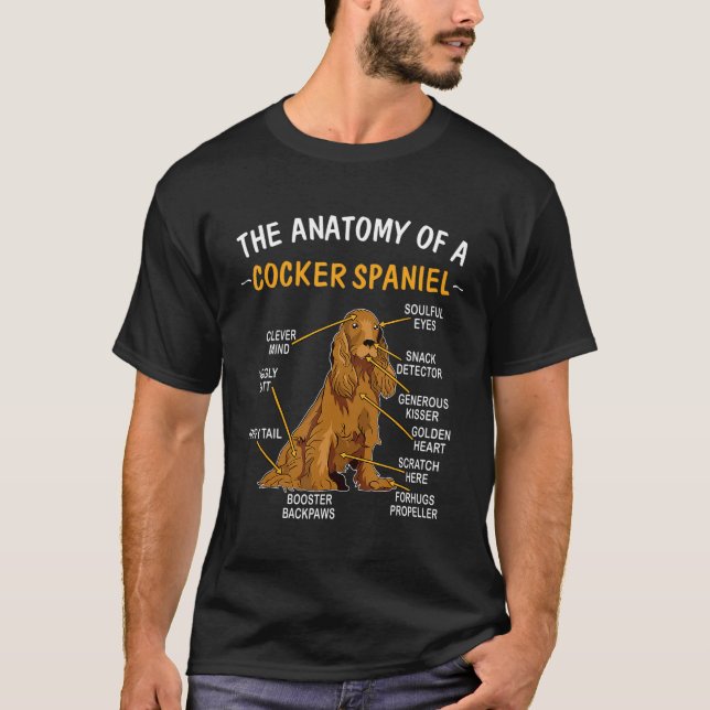 Die lustige Anatomie eines Cockpiels für Hundefreu T-Shirt (Vorderseite)