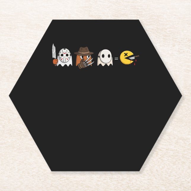 Die lustige Geisterparodie von Halloween-Spielern Untersetzer (Vorderseite)