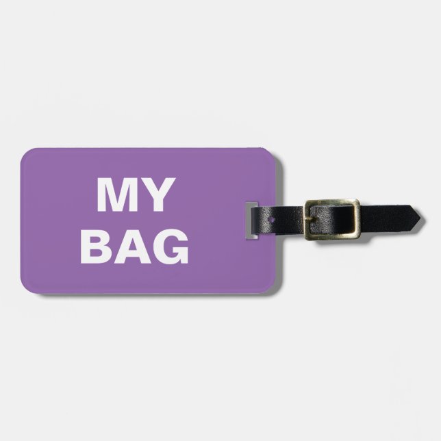Die lustige Gepäckmarke mit "My Bag" auf ihr gesch Gepäckanhänger (Vorderseite horizontal)