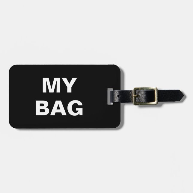 Die lustige Gepäckmarke mit "My Bag" auf ihr gesch Gepäckanhänger (Vorderseite horizontal)