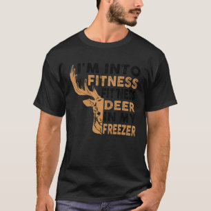Die lustige Jagd, die ich in der Fitness in meinem T-Shirt