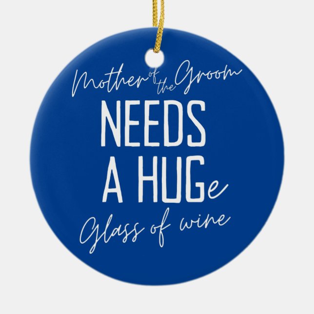 Die lustige Mutter des Bräutigams braucht ein HUGe Keramik Ornament (Vorne)