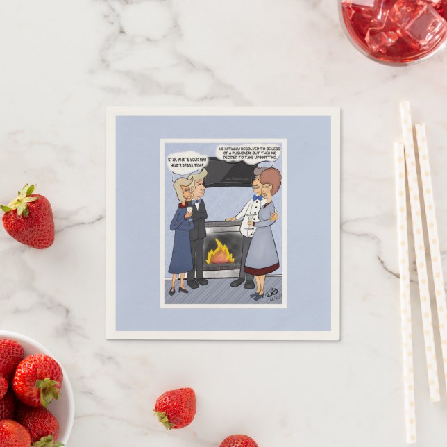 Die lustige Neujahrsresolution Napkin Serviette (Beispiel)
