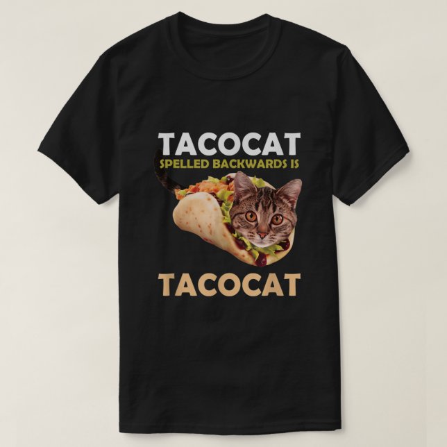 Die lustige Niedliche Tacocat Taco Katze rückwärts T-Shirt (Design vorne)
