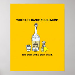 Die lustige Philosophie, wenn das Leben dir Lemons Poster