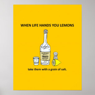 Die lustige Philosophie, wenn das Leben dir Lemons Poster