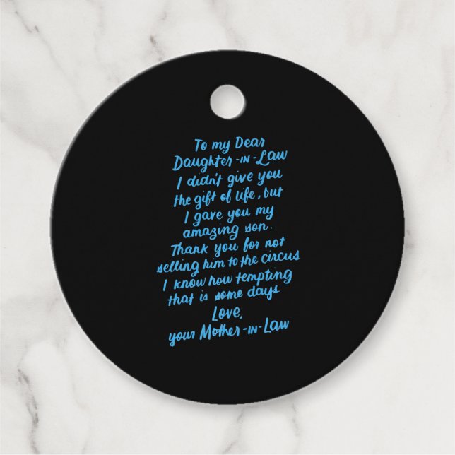 Die lustige Tochter im Jura zu meiner lieben Tocht Geschenkanhänger (Vorderseite)