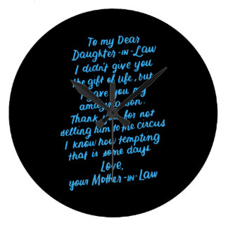 Die lustige Tochter im Jura zu meiner lieben Tocht Große Wanduhr