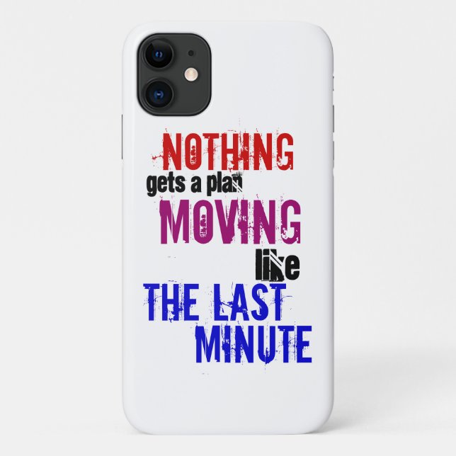 Die lustige Typografie der letzten Minute Case-Mate iPhone Hülle (Rückseite)