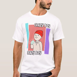 Die lustige verrückte Boy Art T-Shirt