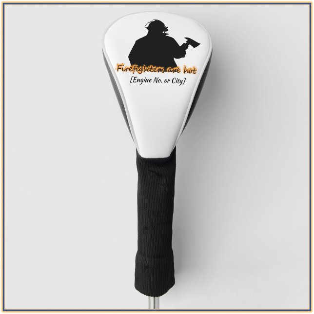 Die lustigen Feuerwehrmänner sind heiß Golf Headcover (Bookmark my store! https://www.zazzle.com/store/capricepetit)