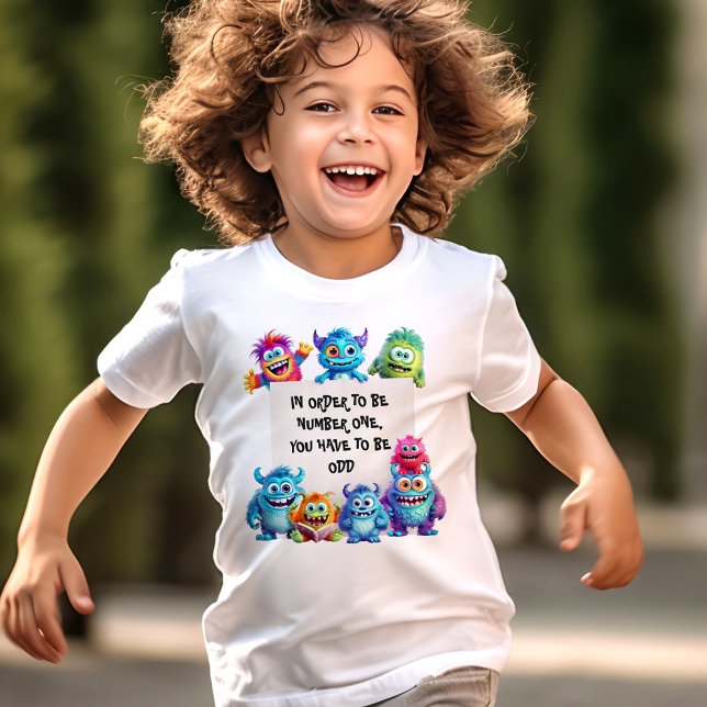 Die lustigen Niedlichen Monster zurück zum Schulte T-Shirt (Funny Cute Monsters Colorful T-Shirt With Your Own Text)