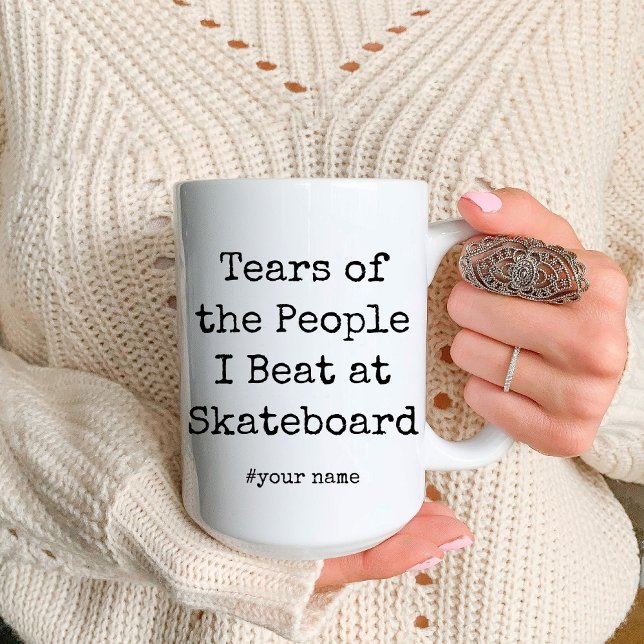Die lustigen Tränen der Leute, die ich auf Skatebo Tasse (Funny Tears of the People I Beat At Skateboard Mug)