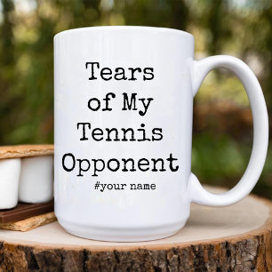 Die lustigen Tränen meines Tennisgegners   Tennis  Zweifarbige Tasse