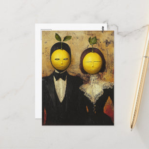 Die lustigen Zitronenleute Postkarte