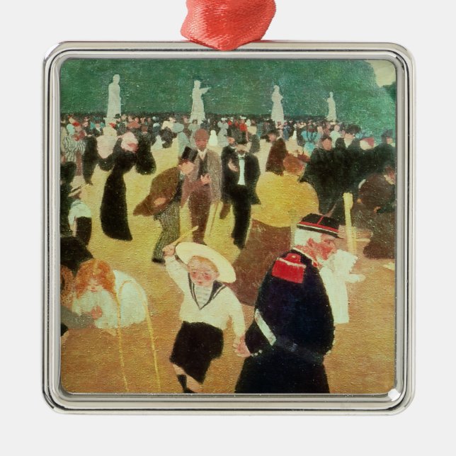 Die Luxemburg-Gärten, 1895 Silbernes Ornament (Vorne)