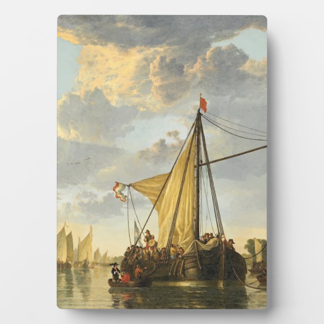 Die Maas in Dordrecht Fotoplatte (Vorderseite)