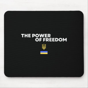 Die Macht der Freiheit Dreizack Ukrainische Flagge Mousepad
