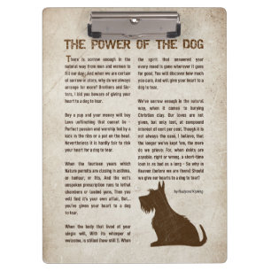Die Macht des Hundes Gedicht - Rudyard Kipling  Klemmbrett