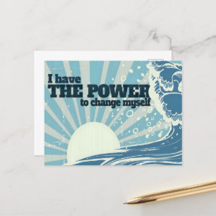 "Die Macht zu verändern" Motivationsaffirmation Postkarte