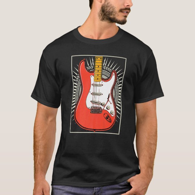 Die mächtige rote Gitarre T-Shirt (Vorderseite)
