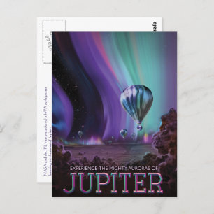 Die mächtigen Auras der Jupiter-Reisewerbung Postkarte