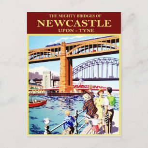 Die mächtigen Brücken von Newcastle, On-Tune, Vint Postkarte