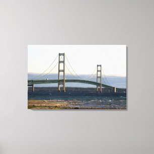 Die Mackinac Bridge überspannt die Straits of 3 Leinwanddruck