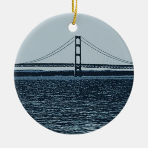 Die Mackinac-Brücke Keramikornament