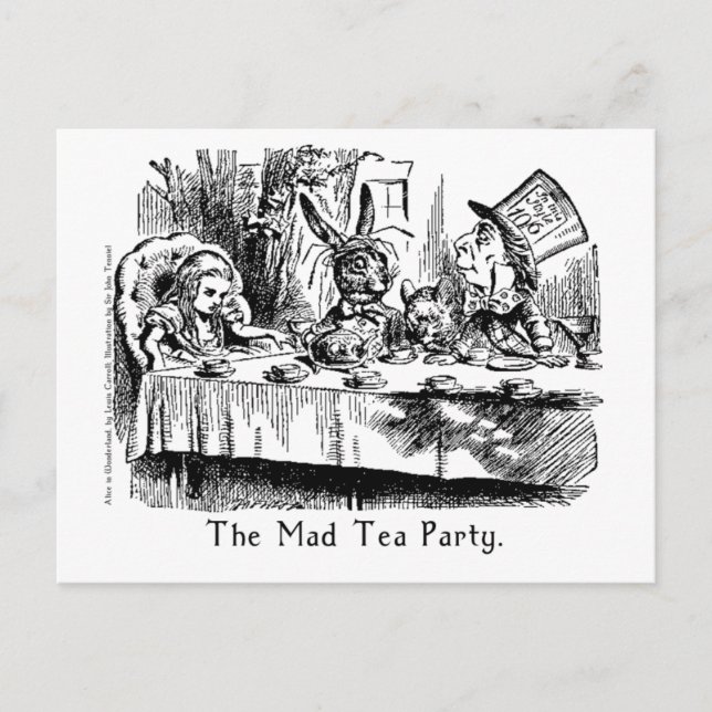 Die Mad Tee Party Alice im Wunderland Card Postkarte (Vorderseite)