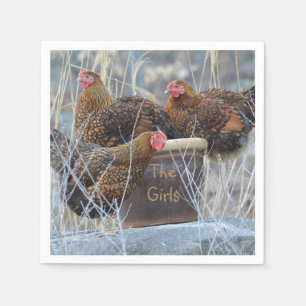 "Die Mädchen-" Huhn-Papierservietten Serviette