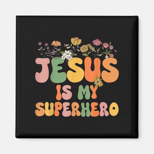 Die Mädchen Jesus ist mein Christlicher Superheld, Magnet (Vorne)