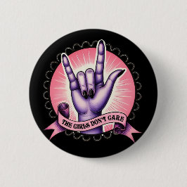 Die Mädchen kümmern sich nicht um Feministen Button