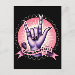Die Mädchen kümmern sich nicht um Feministen Postkarte
