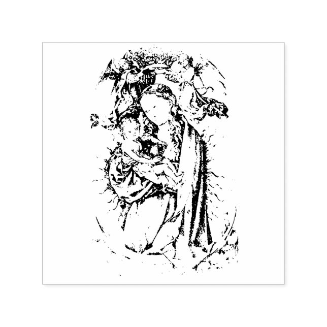 Die Madonna auf dem Halbmond Permastempel (Design)