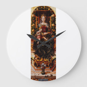 Die Madonna della Candeletta von Carlo Crivelli Große Wanduhr