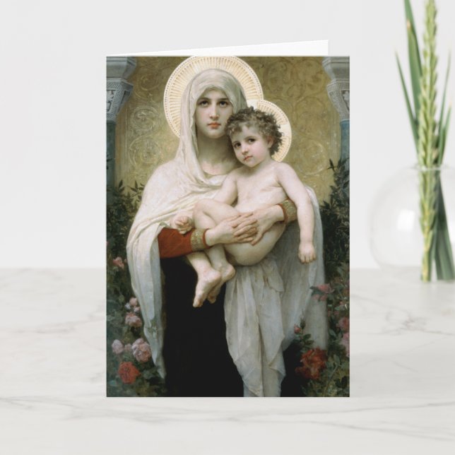 Die Madonna der Rose von Bouguereau (1903) Karte (Vorderseite)