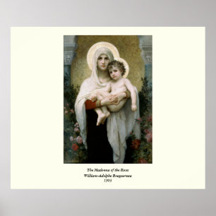 Die Madonna der Rose von Bouguereau (1903) Poster