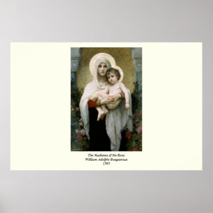 Die Madonna der Rose von Bouguereau (1903) Poster