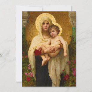 Die Madonna der Rose von William Bouguereau Einladung