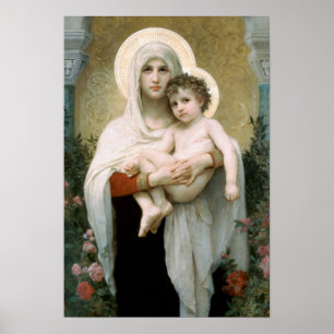 Die Madonna der Rose Weihnachten Poster