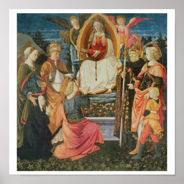 Die Madonna des heiligen Mädchens, 1456 (Temppera Poster (Vorne)