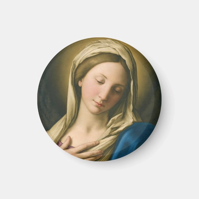 Die Madonna im Gebet Magnet (Vorne)