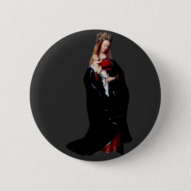 Die Madonna in der Kirche von Jan van Eyck Button (Vorderseite)