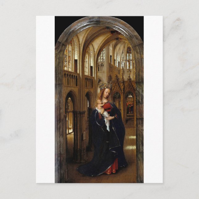 Die Madonna in der Kirche von Jan Van Eyck Postcar Postkarte (Vorderseite)